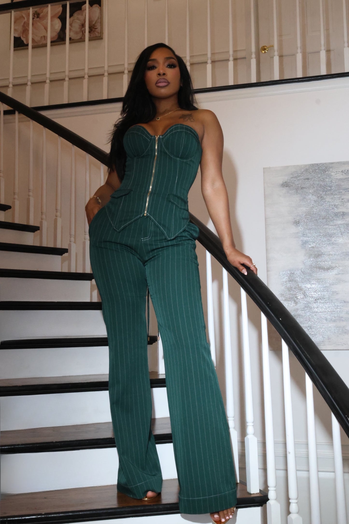 Emerald Empire Corset Set