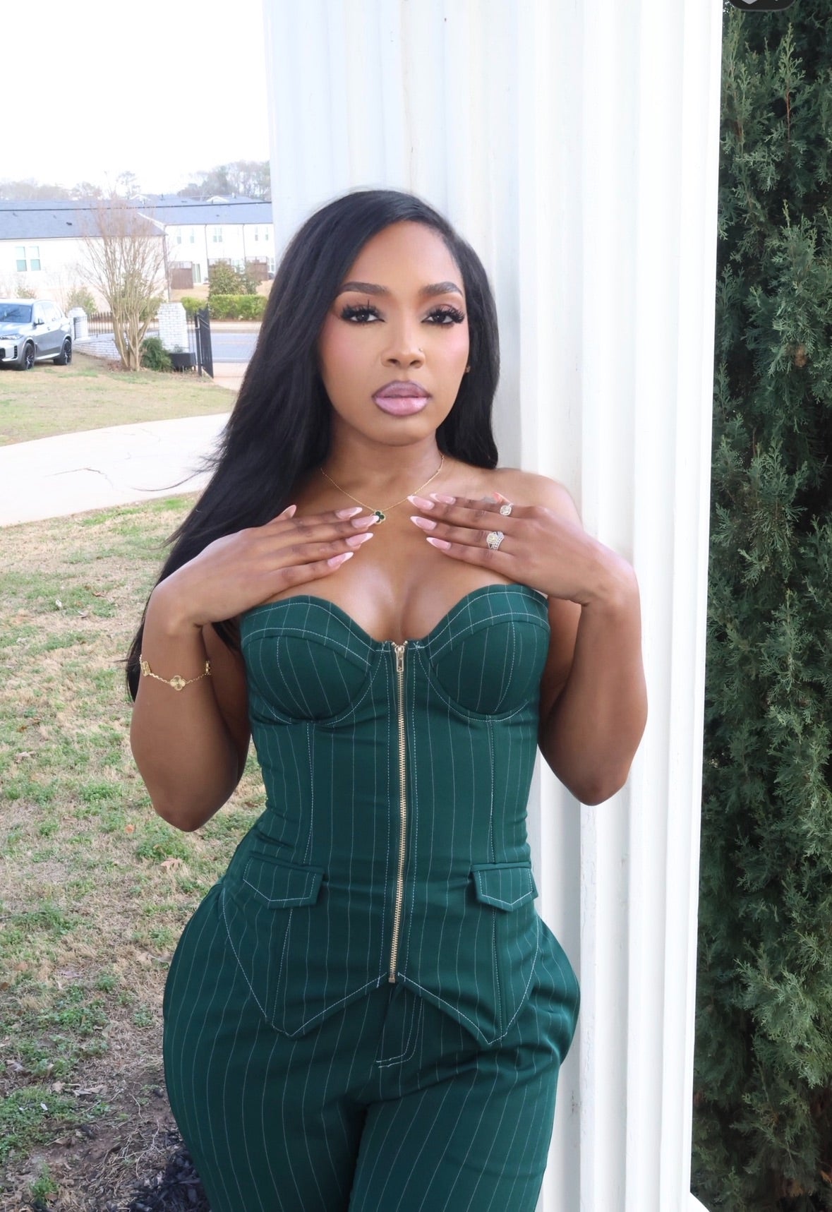 Emerald Empire Corset Set