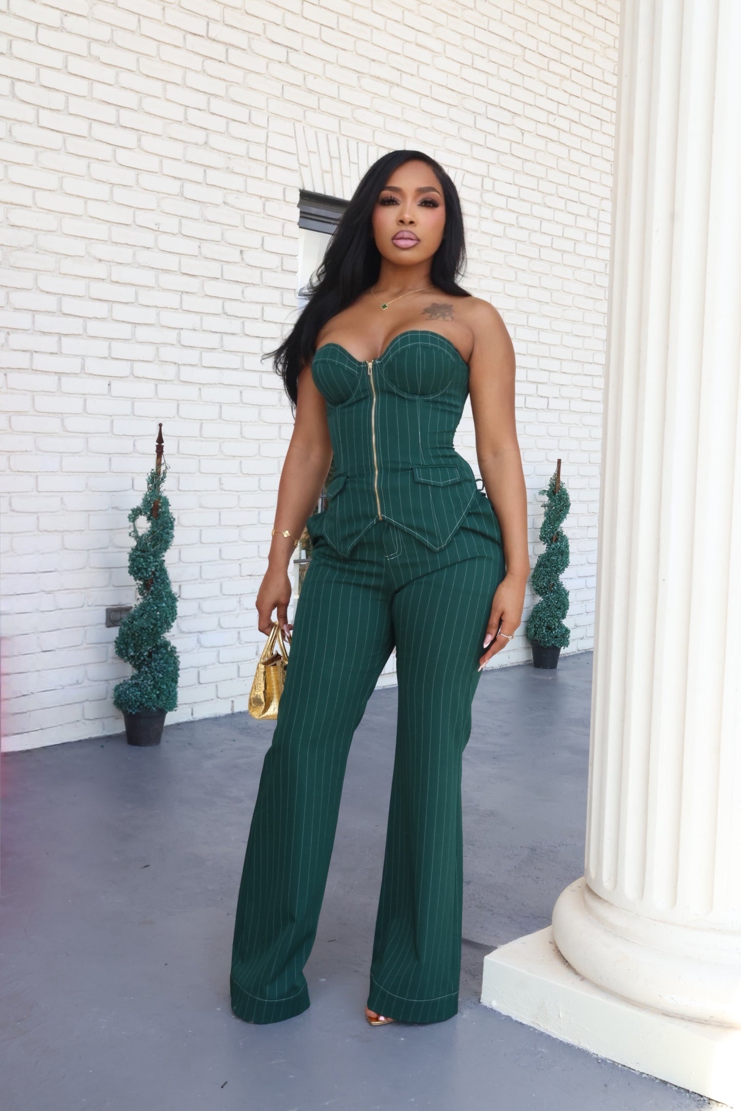 Emerald Empire Corset Set