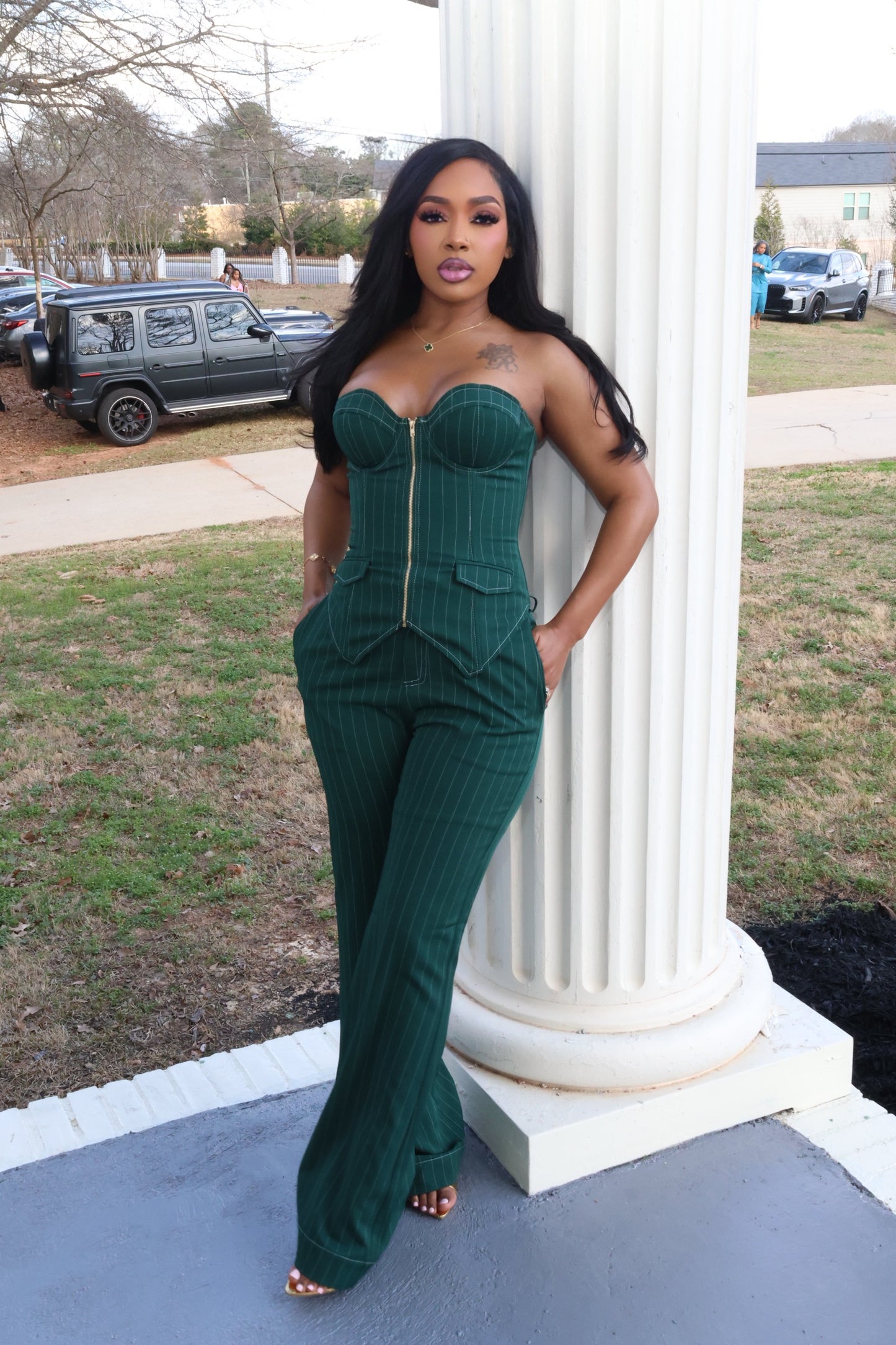 Emerald Empire Corset Set