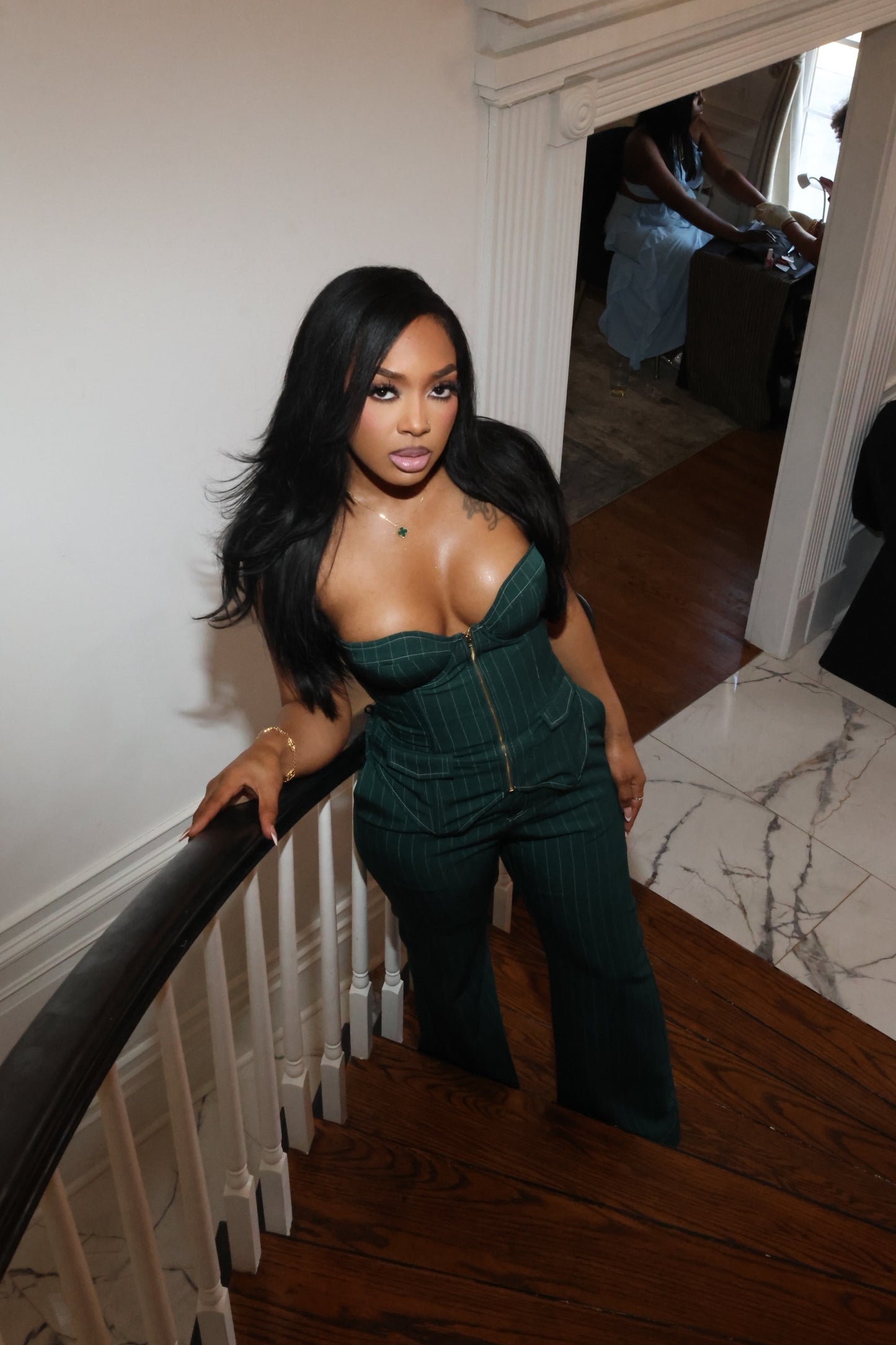 Emerald Empire Corset Set