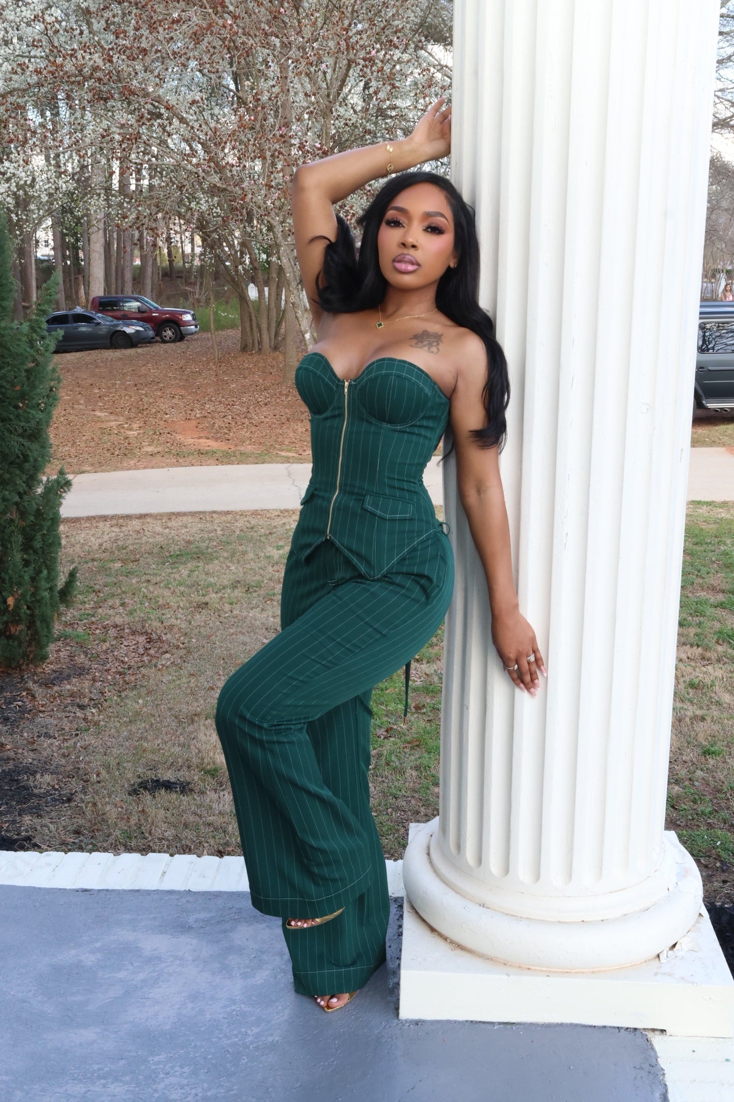 Emerald Empire Corset Set