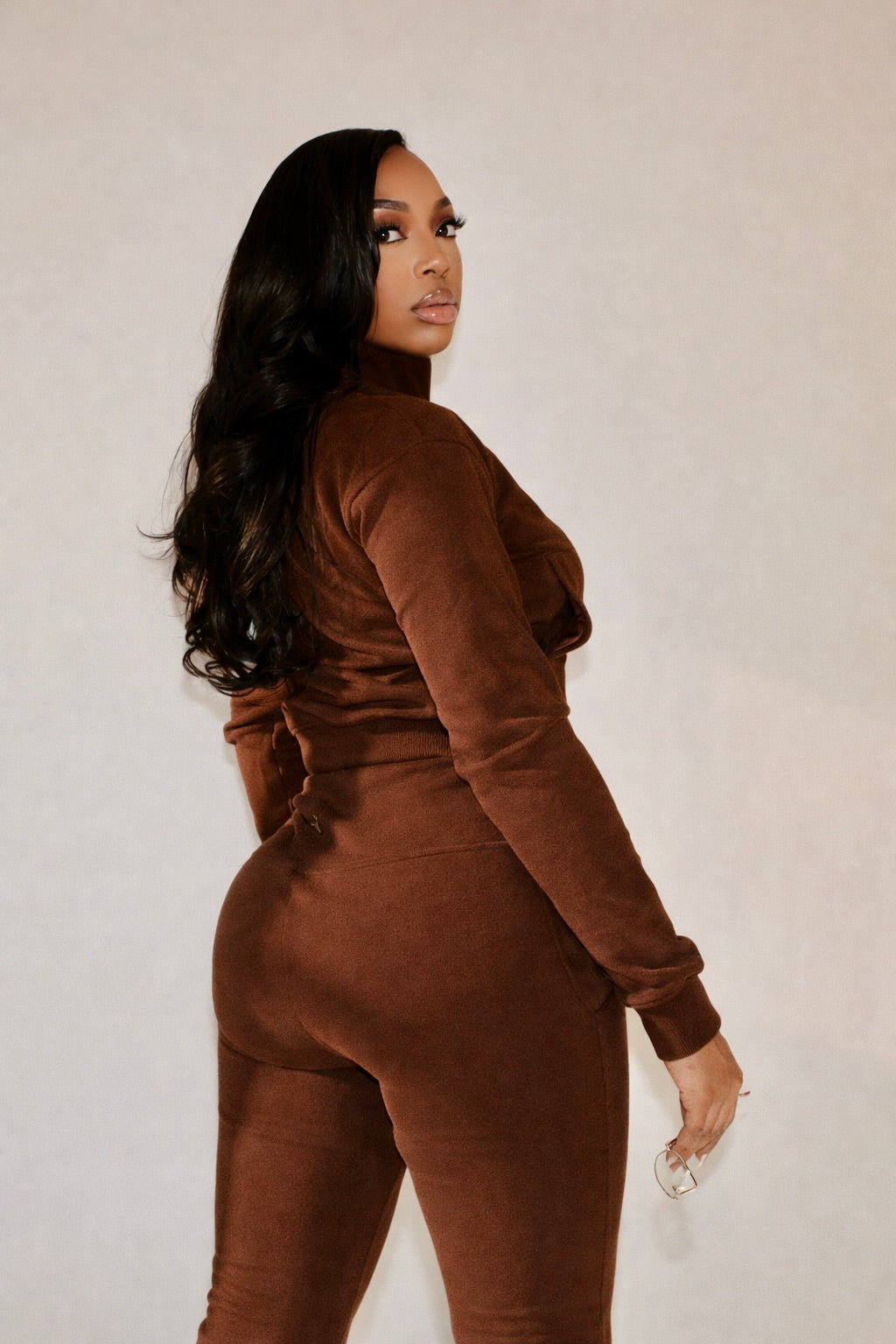 Espresso Luxe Jogger Set + Matching Headband