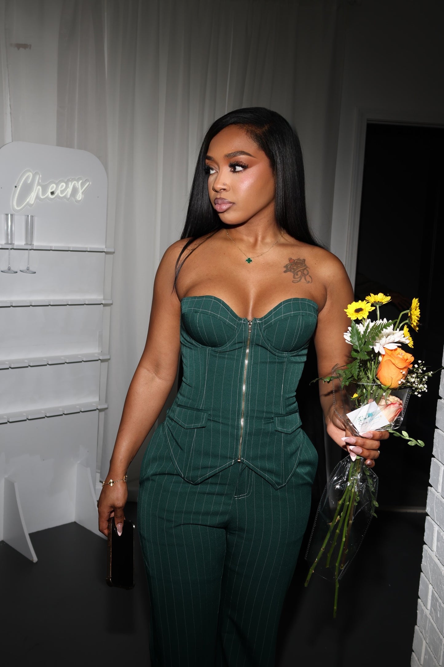 Emerald Empire Corset Set
