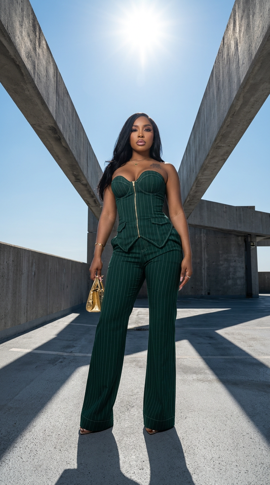 Emerald Empire Corset Set