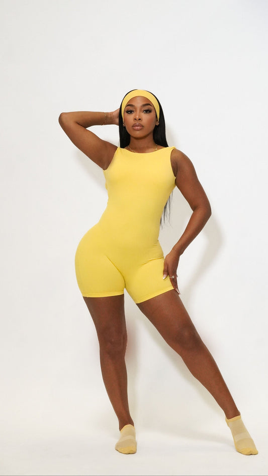 Lemon Drop Playsuit + Matching Headband