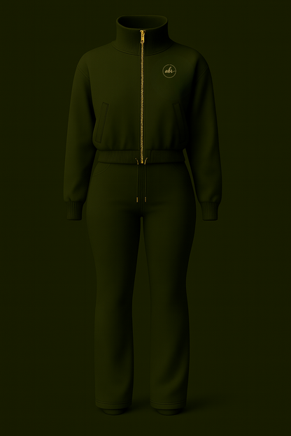 Deep Olive Allure Luxe Lounge Set + Matching Headband