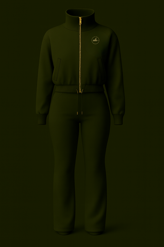 Deep Olive Allure Luxe Lounge Set + Matching Headband