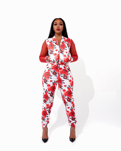 🔥 Rose Mesh Jogger Set